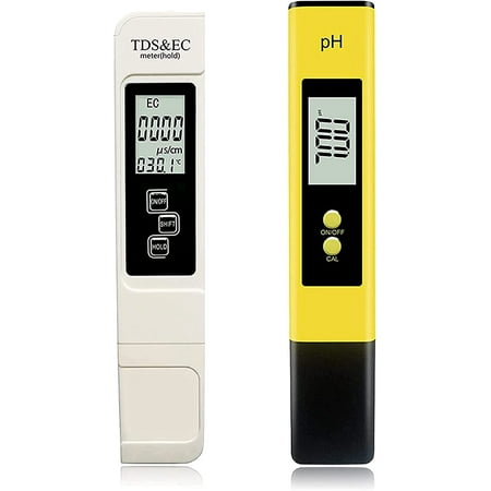 Digital PH Meter & TDS EC Meter, Water Quality Tester Kit for Swimming Pool, Aquarium Hydroponics,Drinking Water, Laboratory