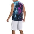 thumbnail image 2 of Pofeuu Hip-Hop Glasses Gorilla Print Basketball Jersey, Shirts for Men Youth Basketball Jersey Crew Neck-3X-Large, 2 of 6