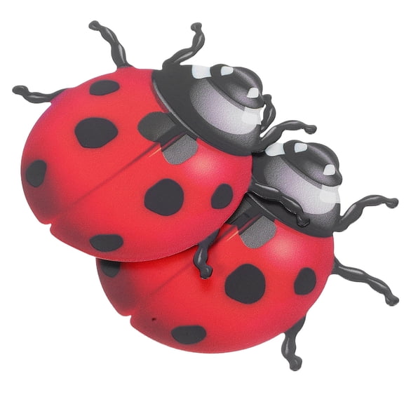 OUNONA 2-Pack Decorative Metal Ladybug Wall Art for Fence, Door, Garden, Indoor and Outdoor Home Decoration