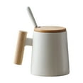 thumbnail image 2 of FHBVT 450ml Ceramic Tea Mug with Wooden Lid & Tea Infuser, Loose Leaf Tea Mug for Office & Home, Ideal Gift for Family & Friends, Stylish Tea Cup with Spoon for Brewing Hot & Cold Beverages, 2 of 6