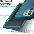 thumbnail image 4 of For Samsung Galaxy S26 Ultra Case, 3-in-1 Rugged Shockproof Protective Cover with Hard Shell and Soft Rubber Bumper, Drop Protection Armor, Teal, 4 of 6