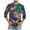 Blue, variant on hlysgo Mardi Gras Shirts for Men Trendy Mask Graphic Tee Casual 3/4 Sleeve Crewneck Festival Shirt Carnival Party Clothes Multicolor XXXL
