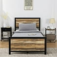 thumbnail image 4 of Reliancer Twin Size Bed Frame with Wooden Headboard and Footboard,Metal Platform Bed Frame with Stable Leg and 10.2inch Under Bed Storage for Bedroom,No Box Spring Needed,Noise Free,Easy Assembly, 4 of 10