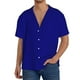 thumbnail image 1 of Fotbe Navy Camisa Estampada de Manga Corta para Hombre, Casual de Verano, Estilo Playero, Sin Arrugas-3X-Large, 1 of 5