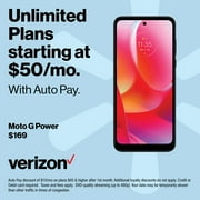 Verizon Motorola G Power, 64GB, Green - Prepaid Smartphone