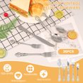 thumbnail image 2 of 20 Pcs Retro Royal Silverware Set for 4,Gorgeous Silver Flatware Set with Steak Knives,Premium Stainless Steel Vintage Cutlery Set with Forks Spoons and Knives,Dishwasher Safe, 2 of 8