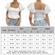 thumbnail image 2 of Camiseta informal para mujer camiseta Sexy con hombros descubiertos y cuello para ir al trabajo Color sólido para ir de compras FLhrweasw Para estrenar, 2 of 7