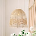 thumbnail image 5 of JONATHAN Y Sofia 17.5" 1-Light Farmhouse Coastal Rattan 180" Cord Plug-In or Hardwired LED Pendant, Brown, 5 of 10