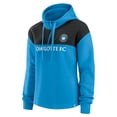 thumbnail image 2 of Women's Fanatics Blue Charlotte FC Fleece Quarter-Zip Hoodie, 2 of 3