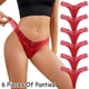 thumbnail image 3 of Gibobby Bragas Regalo de Navidad 6 piezas Tangas de mujer Calzoncillos de encaje sexy para mujer Bragas Ropa interior Bikini Calzoncillos para mujer Bragas de algodón(O,XL), 3 of 5