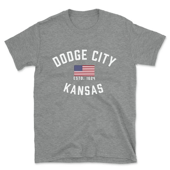Dodge City Kansas Patriot Men's Cotton T-Shirt
