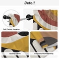 thumbnail image 5 of Geometric Tier Curtains, Abstract Black Middle Century Boho Yellow Red Stripes Light Filtering Kitchen Curtains, 2Pcs Rod Pocket Half Window Treatments Panels for Sink Cafe Cabinet Basement 27.5x45In, 5 of 9