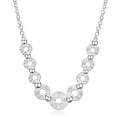 thumbnail image 3 of Italian Design Discs Necklace in 18K White Gold Plated USA Express Shipping, 3 of 4