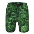 thumbnail image 3 of Pofeuu Natural Green Leaves Prin Men's Swim Trunks Quick Dry Bathing Suit Swimming Board Shorts Mesh Lining Beach Swimwear-3X-Large, 3 of 6