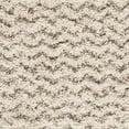thumbnail image 6 of SAFAVIEH Hudson Merrilyn Chevron Shag Area Rug, Ivory/Grey, 5' x 5' Round, 6 of 7