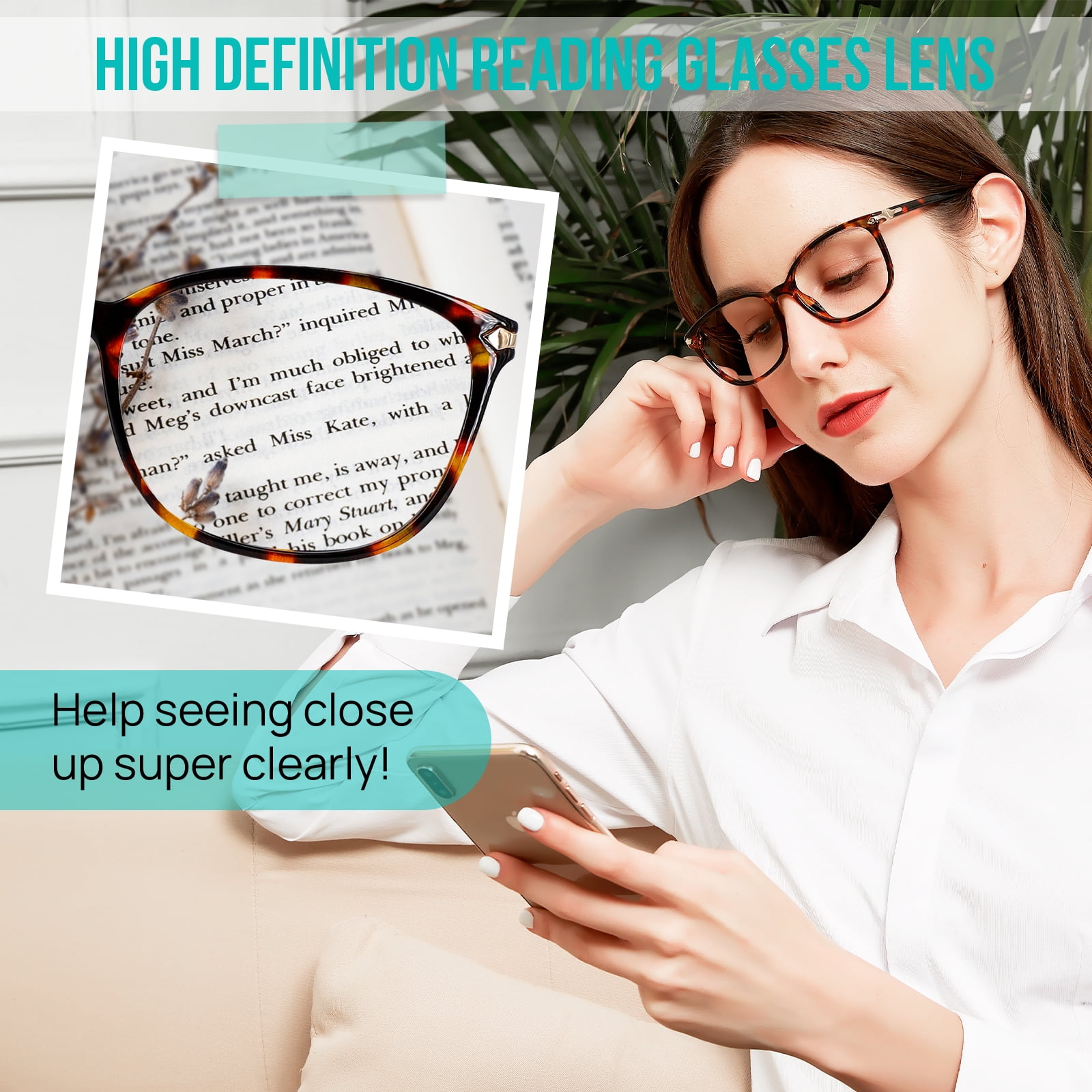 4 PACKS Reading Glasses 2.25 Women Blue Light Blocking Filter UV Computer Readers 1.00 1.25 1.50 1.75 2.00 2.25 2.50 2.75 3.00 3.50 4.00 (225 Mix) WEMOOTANTS