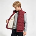 thumbnail image 6 of YUANxueke Boys Puffer Vest Zip Up Stand Collar Casual Fleece Lined Quilted Sleeveless Jackets with Pockets for 7-16 Years, 6 of 8