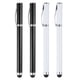 thumbnail image 1 of Bolígrafo de 4 piezas con punta de stylus 2 en 1 Bolígrafo de tinta y bolígrafos de stylus de goma de punta fina, blanco y negro, 1 of 7
