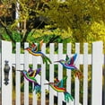 thumbnail image 3 of Metal Hummingbird Wall Art Decor, 3D Colorful Birds Outdoor Wall Art Patio Fence Decorations, Wall Hanging Decor for Garden Living Room Balcony, 3 of 6