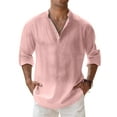 thumbnail image 3 of Men’s Cotton Linen Shirts Button Down Breathable Button-down Lightweight Shirt Casual & Business Wear Clothing, 3 of 8