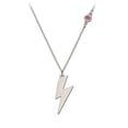 thumbnail image 1 of Lightning Bolt Charm Necklace with Gemstone, 1 of 6