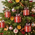 thumbnail image 4 of LED Lighted Christmas Gift Box Hanging Ornament, Iron Present Decoration with Built In Light for Tree Garland Holiday Display, 4 of 6