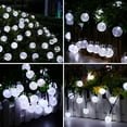 thumbnail image 6 of 2 Pack Solar String Lights Outdoor, 30LED 21FT Fairy Crystal Ball String Lights, 8 Modes Solar Powered Globe String Lights Waterproof for Garden, Patio, Yard, Fence, Party, Wedding, Christmas, 6 of 10