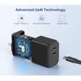 thumbnail image 4 of USB C Charger 45W Dual Port USB C Fast Charger GaN Fast Charing Block Foldable Type C Wall Charger Compact Cell Phone Wall Charger for  15  Pro  Air S24/S23/S22  Tab, 4 of 7