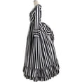 thumbnail image 3 of Tassel Costume Dress Black and White Striped Dress, 3 of 5