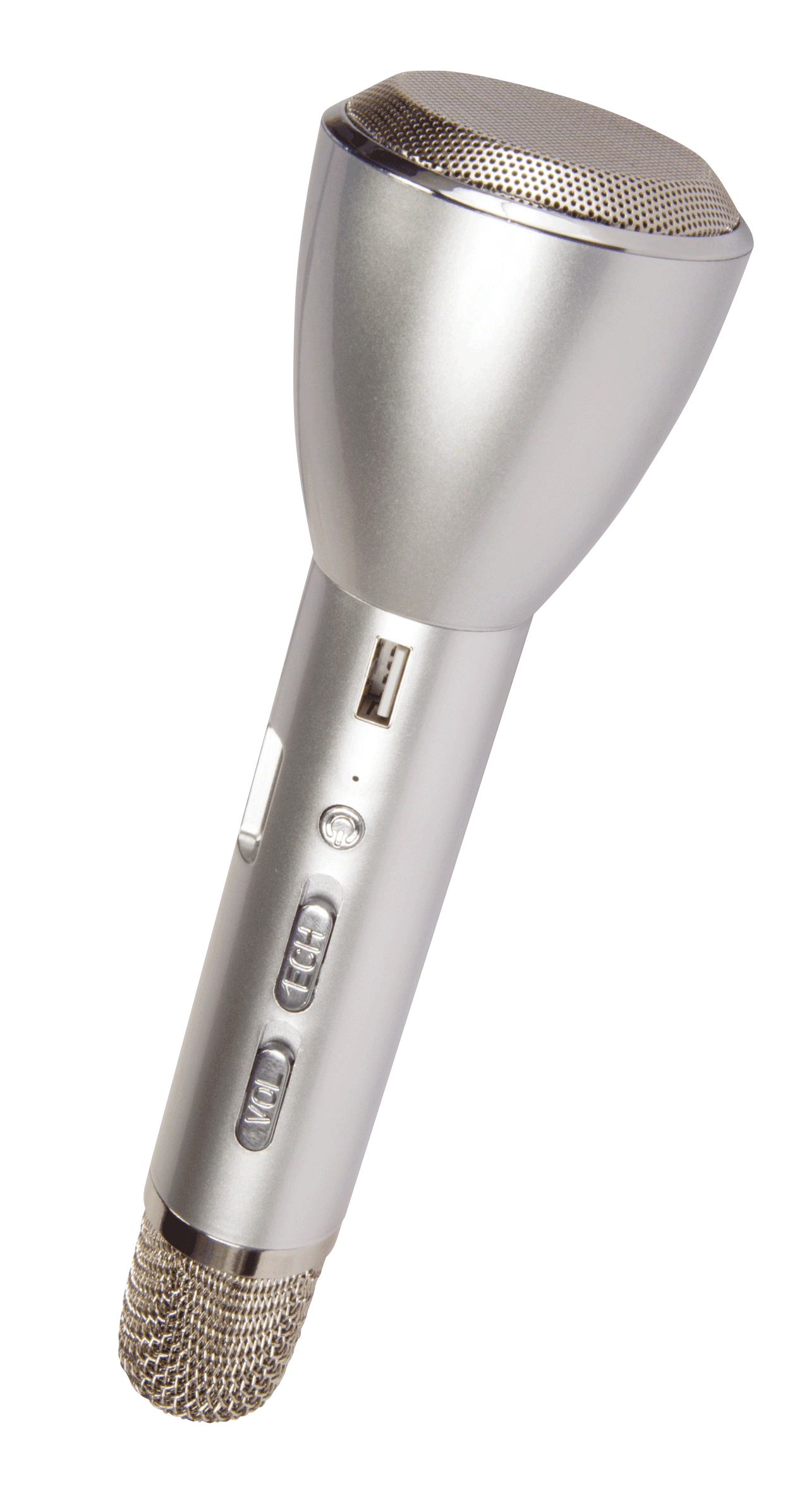 Singalong Bluetooth Wireless Karaoke Microphone and Speaker (Silver)