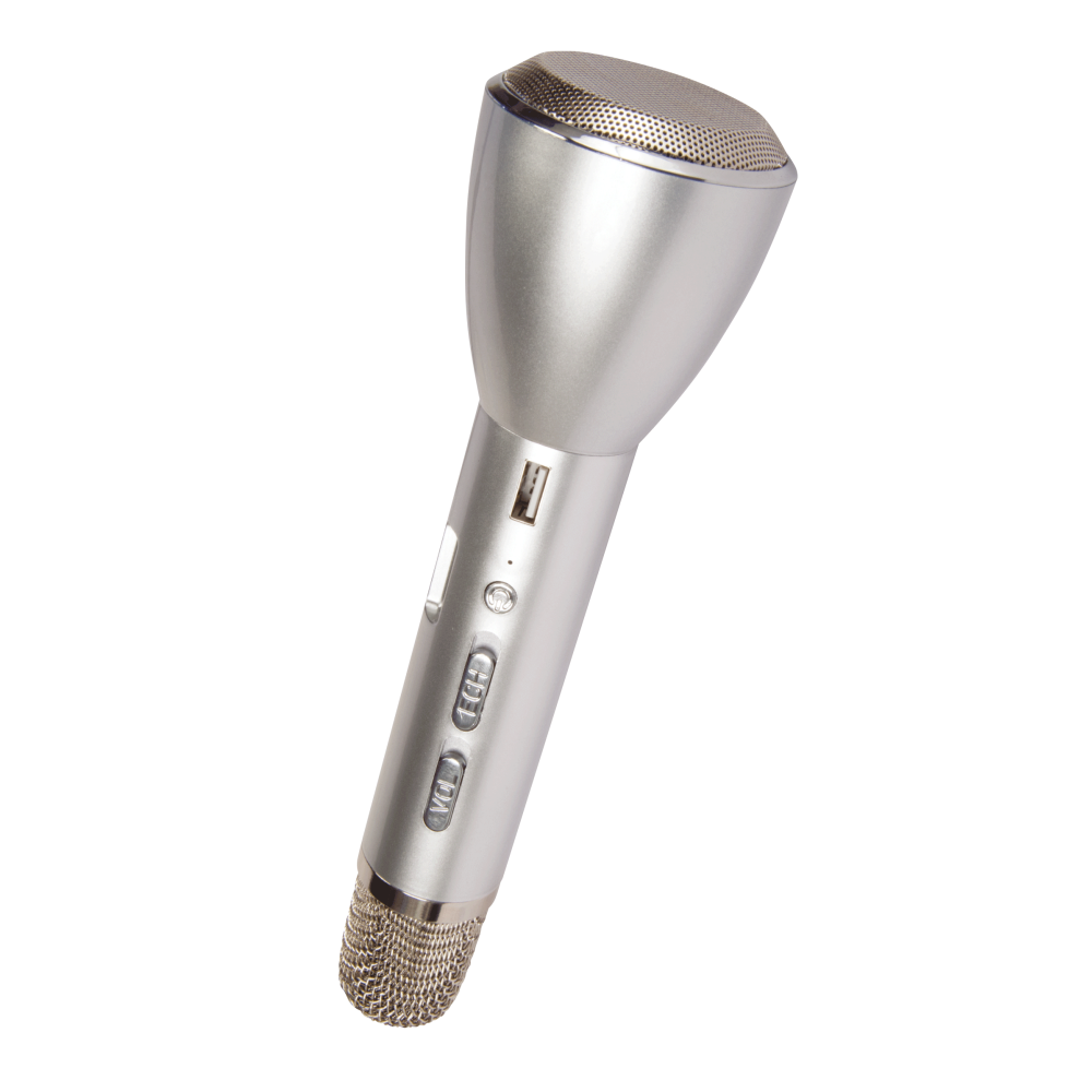 Singalong Bluetooth Wireless Karaoke Microphone and Speaker (Silver