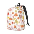 thumbnail image 2 of Balery Cute Cartoon Mushrooms Vintage Canvas Backpack for Men and Women - Large Capacity, Durable Travel Laptop Bag for School, Work, Hiking, and Outdoor Activities, 2 of 7