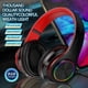 thumbnail image 2 of Auriculares Bluetooth RGB con Luz Respiratoria Over-Ear Negros y Rojos, 2 of 7