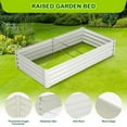 thumbnail image 6 of Raised Garden Bed, 6x3x1FT Galvanized Planter Garden Raised Box Set of 2 - Upgraded Quality and Construction, Open Base with Safety Edge and Glove, 6 of 9