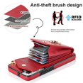 thumbnail image 5 of Elegante funda multifuncional tipo cartera para Samsung S23 Plus con correas, ranura para tarjetas, soporte para anillo, protección para cámara, material de PU, a prueba de golpes, antigolpes., 5 of 5