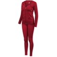 thumbnail image 5 of MixMatchy Women's Solid Zip Up Hooded Jacket & Leggings Set, 5 of 5
