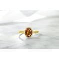thumbnail image 5 of Gem Stone King 10K Yellow Gold Oval Orange Red Madeira Citrine and Diamond Women Engagement Ring (1.10 Cttw, Gemstone Birthstone), 5 of 6