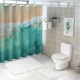 thumbnail image 7 of Orinice Beach Shower Curtain Sea Waves Coastal Ocean Beach Seaside Scene Fabric Bathroom Decor Set with Hooks 69x72, 7 of 7