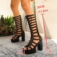 thumbnail image 4 of Women's Open Toe Chunky Heel Gladiator Sandals Size 7.5, 4 of 7