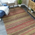 thumbnail image 2 of Spontaneous Jute Handwoven 8' x 10' Area Rug in Maroon/Orange Striped, 2 of 5