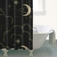 thumbnail image 5 of Gothic Shower Curtain - Dark Celestial Moon & Star Print, Mystical Cosmic Theme Bath Decor, Waterproof Polyester, 36"Wx72"L, Goth Aesthetic Gift, 5 of 5
