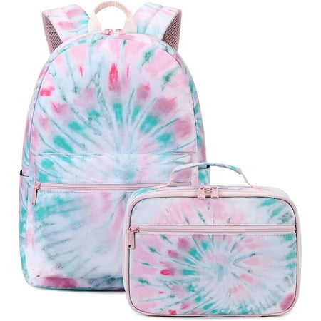 Lightweight Tie Dye School Backpacks for Teen Girls Backpack with Lunch ...