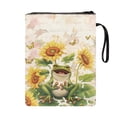 thumbnail image 2 of HELLHERO Gift Bag Book Sleeve with Washable Waterproof Polyester Fabric for Teachers Notebook Carrying Book Case Handle 8.66 x 11.42 Sunflower Frog, 2 of 8