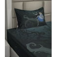 thumbnail image 2 of Ambesonne Colorful Fitted & Top Sheet Set with Sham, Cheshire Cat in Forest, Multicolor, 2 of 4