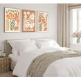 thumbnail image 3 of Terracotta Floral Canvas Wall Art Mid-Century Flowers Bouquet Pictures Vintage Farmhouse Botanical Poster Prints Abstract Floral Wall Decor for Living Room Bedroom Office Bathroom Unframed, 3 of 6