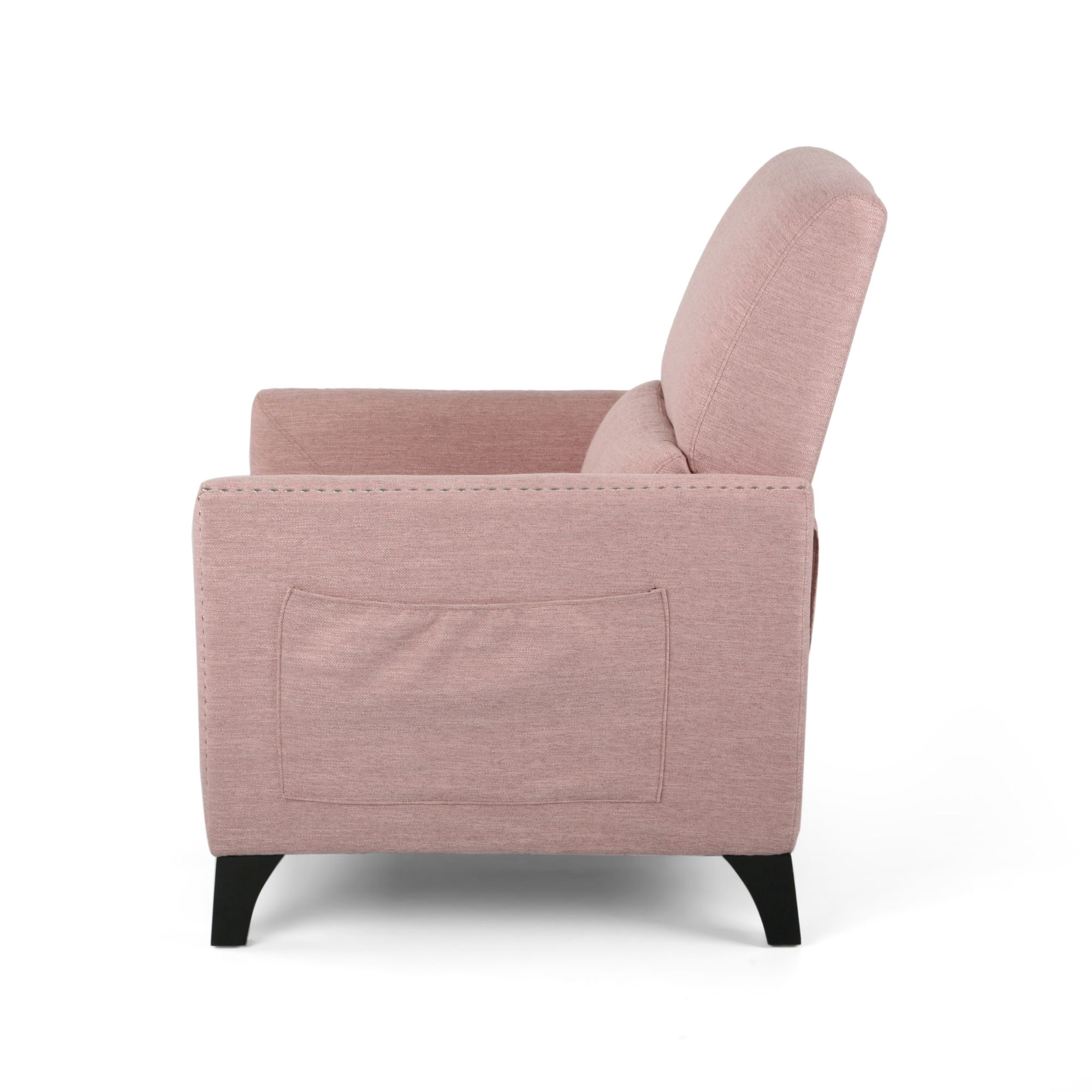 Noble House Pale Standard Contemporary Push Back Recliner, Pink