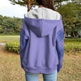 thumbnail image 5 of Weiqiqre Womens Oversized Sweatshirt Zip Up Hoodie Jacket Drawstring Cute Hoodies Lightweight Fall Sweatshirts with Pockets, 5 of 6