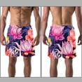 thumbnail image 3 of luoweisi Men's Beach Shorts Quick Dry Swim Trunks with Mesh Lining Flower XL, 3 of 5