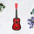 thumbnail image 1 of RENACLIPY Guitare Jouet Musical en Rouge pour Débutants Éducation Musicale Voyage Performance 1Pcs, 1 of 4