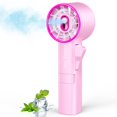 thumbnail image 1 of Ventilador portátil de mano Ausic Pink Turbo con nebulizador, 1 of 9